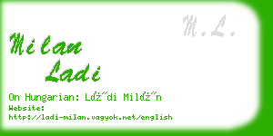 milan ladi business card